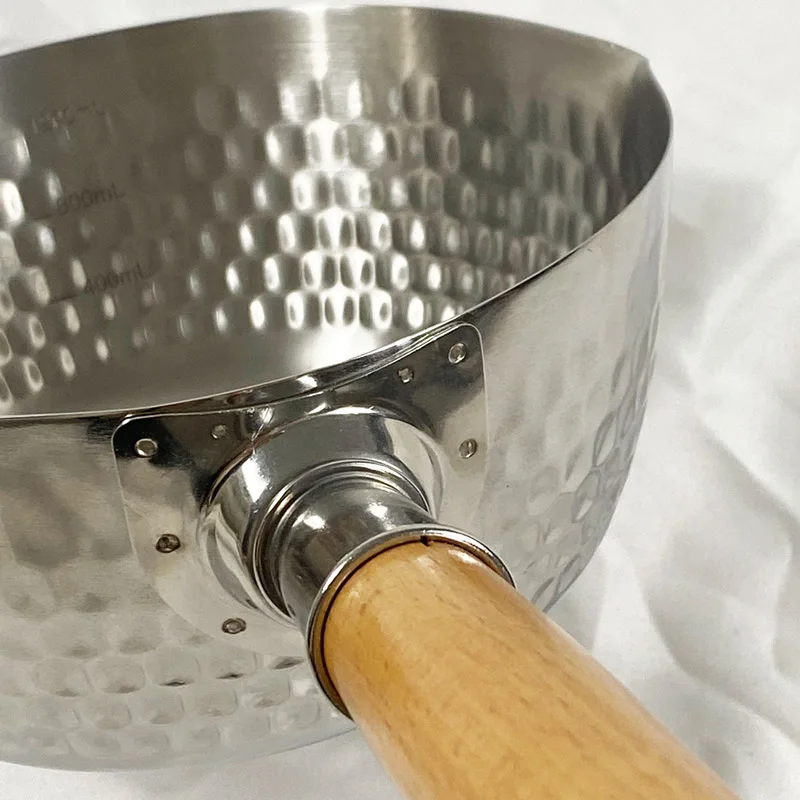 Factory Direct Sale Stainless Steel Cooking ware set Steel Cooking Pot with Wooden Handle and Glass Lid