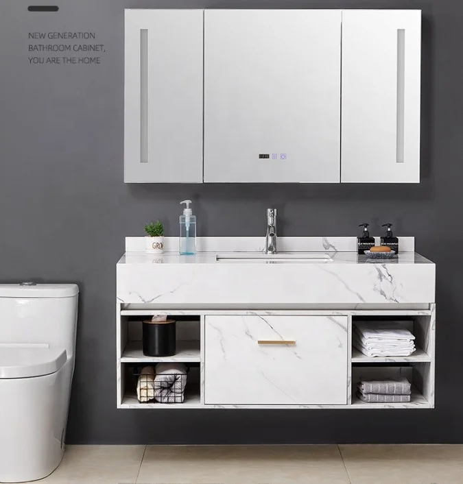 Superior Quality Maple Veneer Toilet Bathroom Sink Storage Cabinet