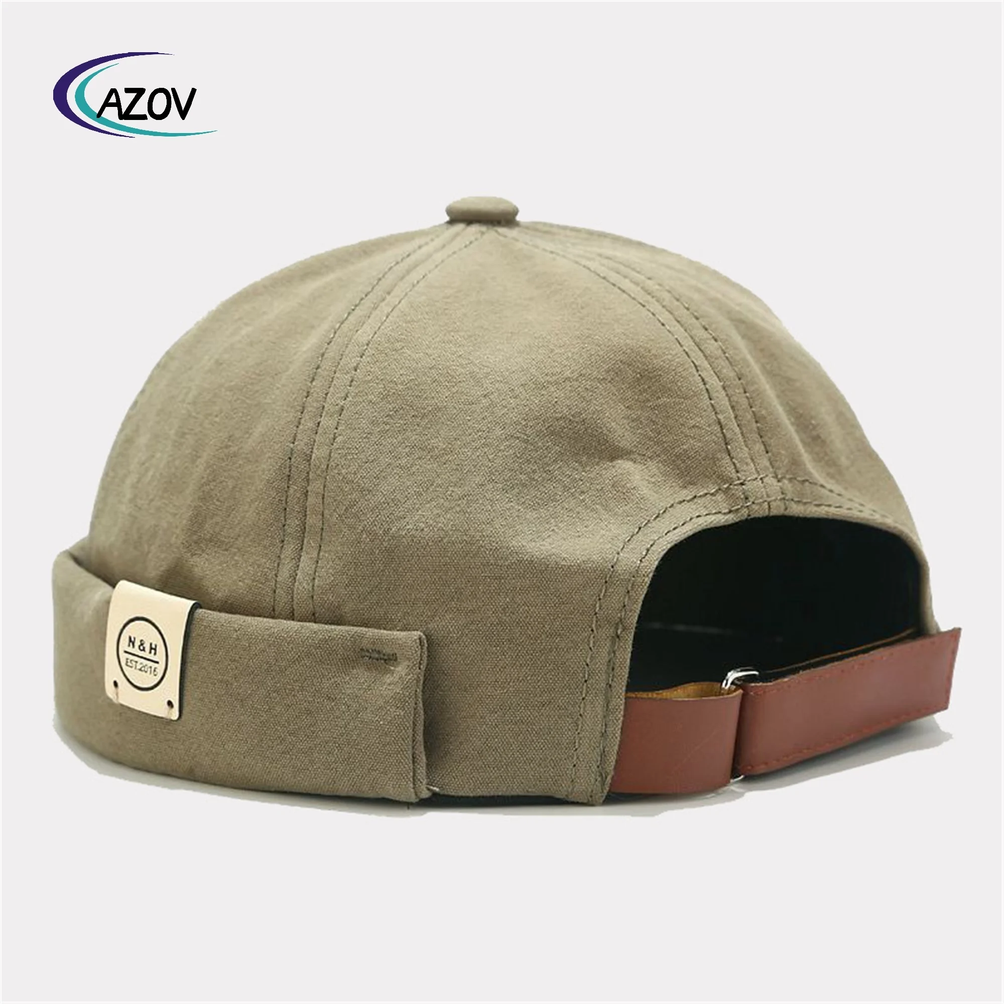 Skullcap Korean-Yupi Street brimless Chinese landlord hat Denim sailor retro student skullcap fashion