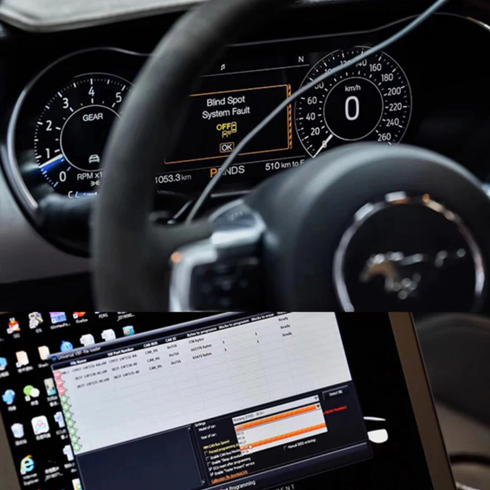 Virtual Cockpit Dashboard Player LCD Digital Cluster Instrument Panel For Ford Mustang 2015-2023 Multifunctional Speedometer