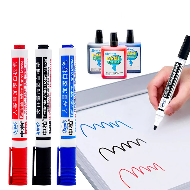 Sipa SW521 OEM Colorful Dry Erase Marker Refillable Refill Ink Whiteboard Marker Pen For White Board