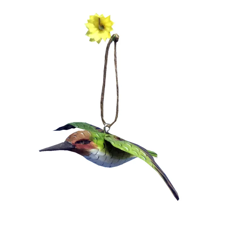 decorative metal wings flying wooden hummingbird wood bird