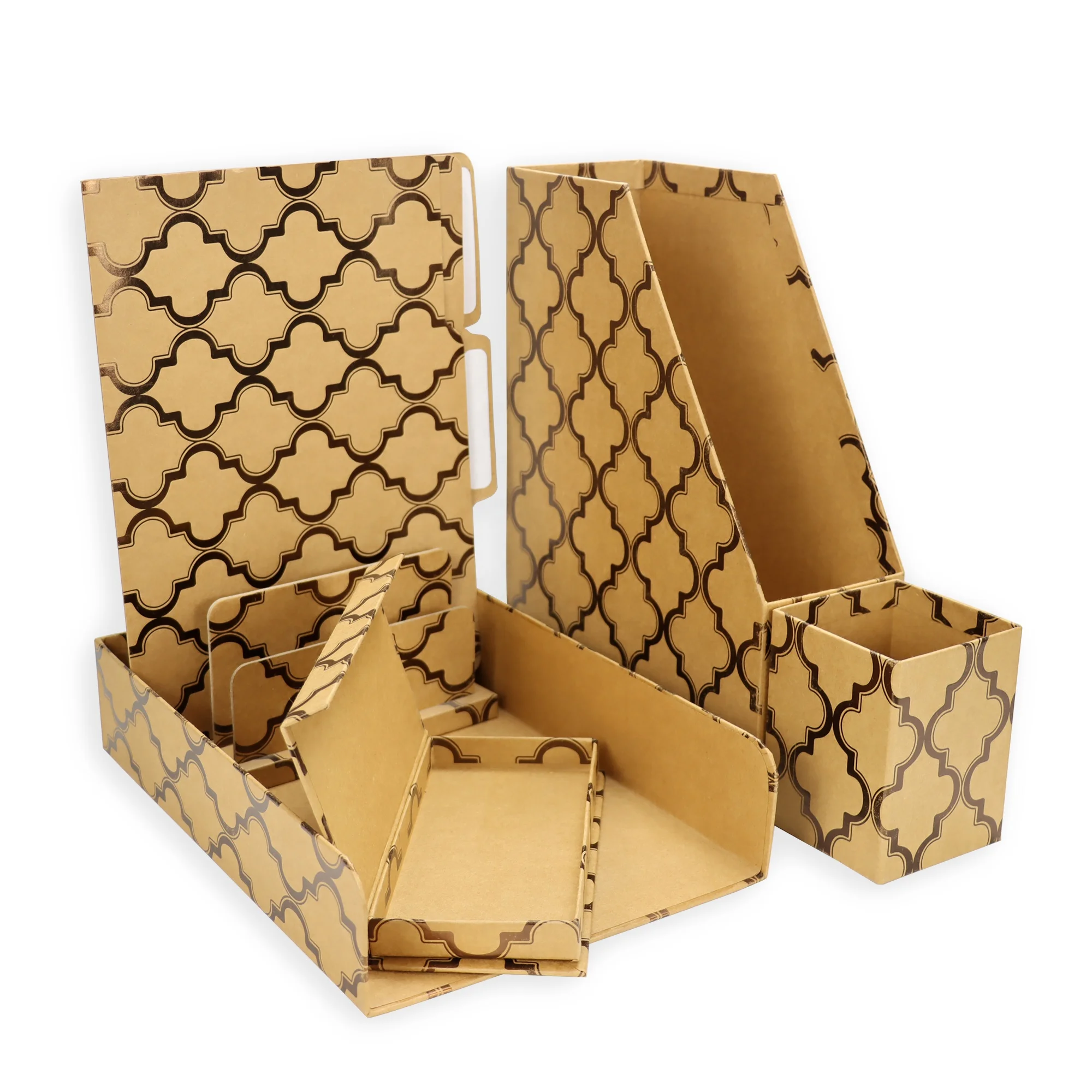 Business Kraft Paper Series Printing Pen Holder Office Supplies Accessories Set