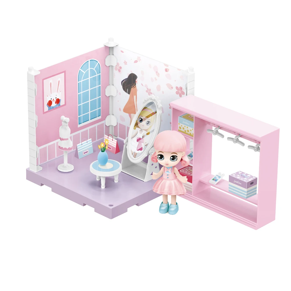 2022 New Product Hot Sale Doll House Toys For Kids Girls Miniature Dollhouse Indoor And Princess Doll Plastic Play House