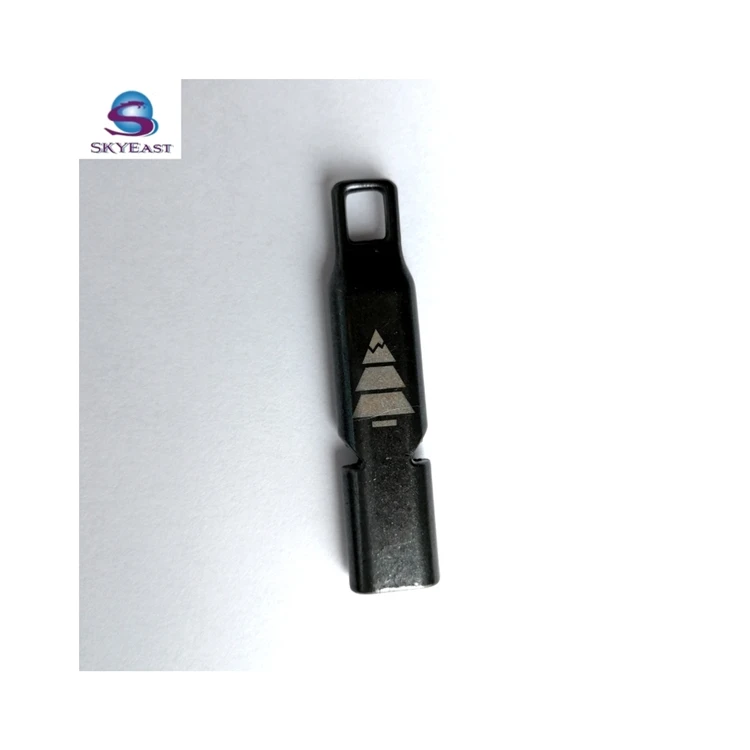 Factory direct supply Multi-Function Printed Logo Metal Whistle Zipper Pull