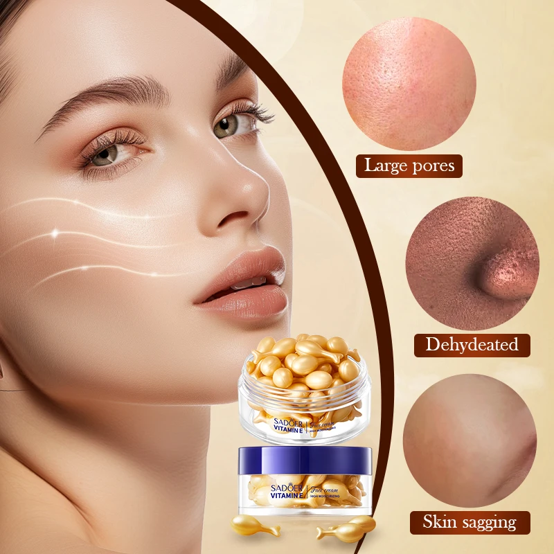 OEM SADOER Private Label Whitening Antioxidant Firming Hydrating Face Cream Evening Primrose Vitamin E Moisturizing Facial Cream