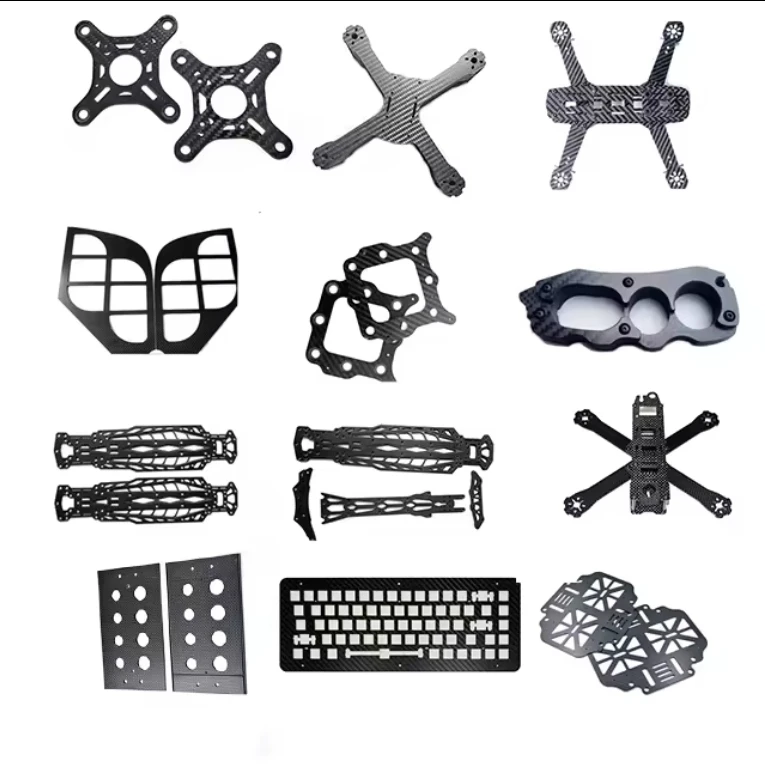 High Quality Carbon Fiber CNC Parts Carbon Fiber Sheet Plane Machining Cutting Services for RC parts