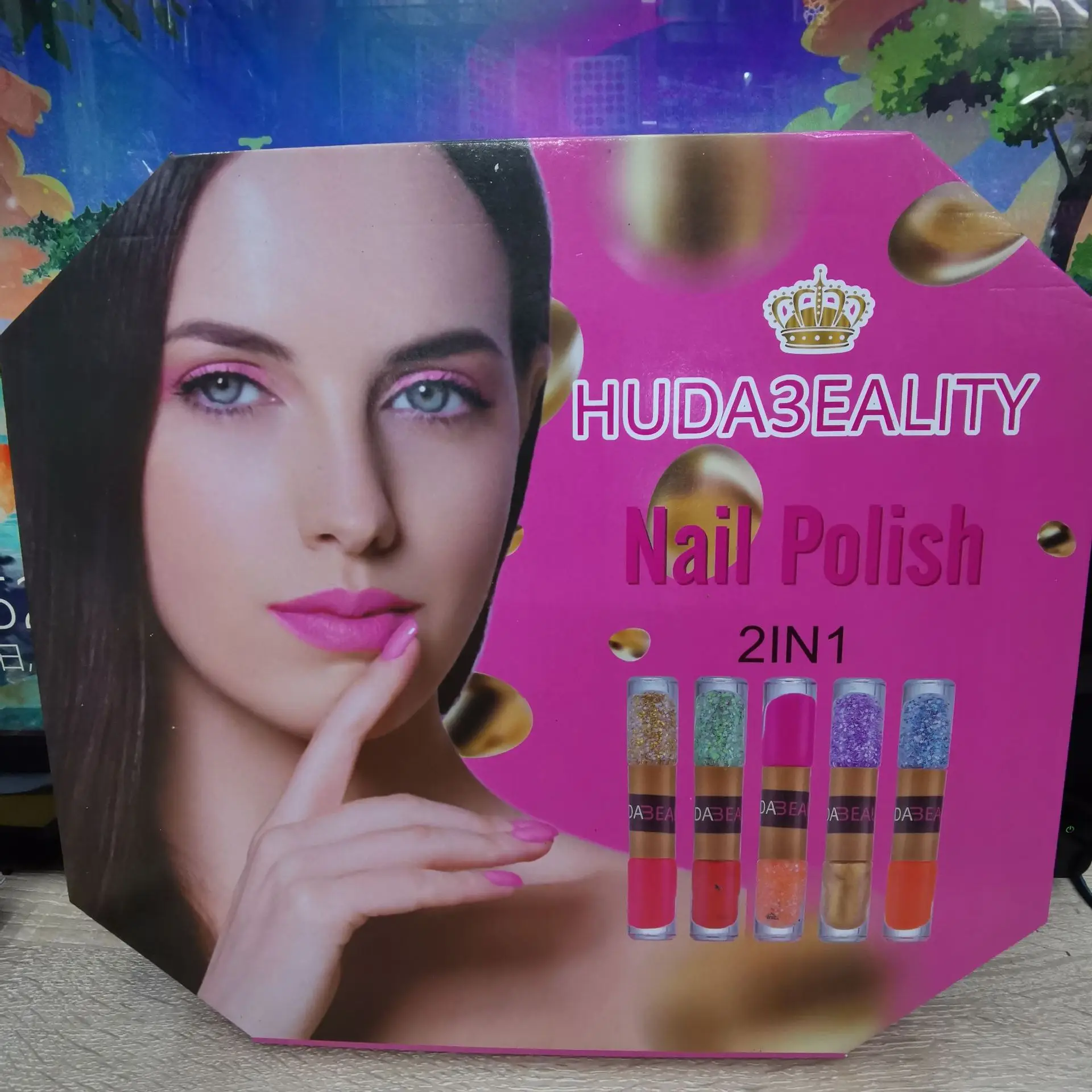 2in1 Double-headed Two-color Nail  Polish Long-lasting Non-peelable Oily Baed Nail Polish Set