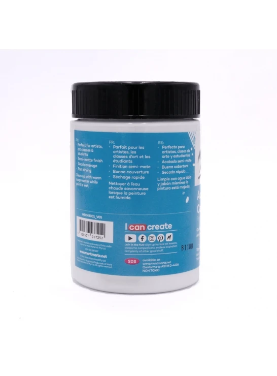 Mont Marte Studio Acrylic Paint 300ml - Titanium White