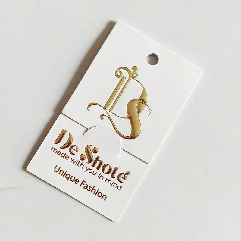 New china designs paper hang tag , custom your own logo clothing hangtag from Qingdao