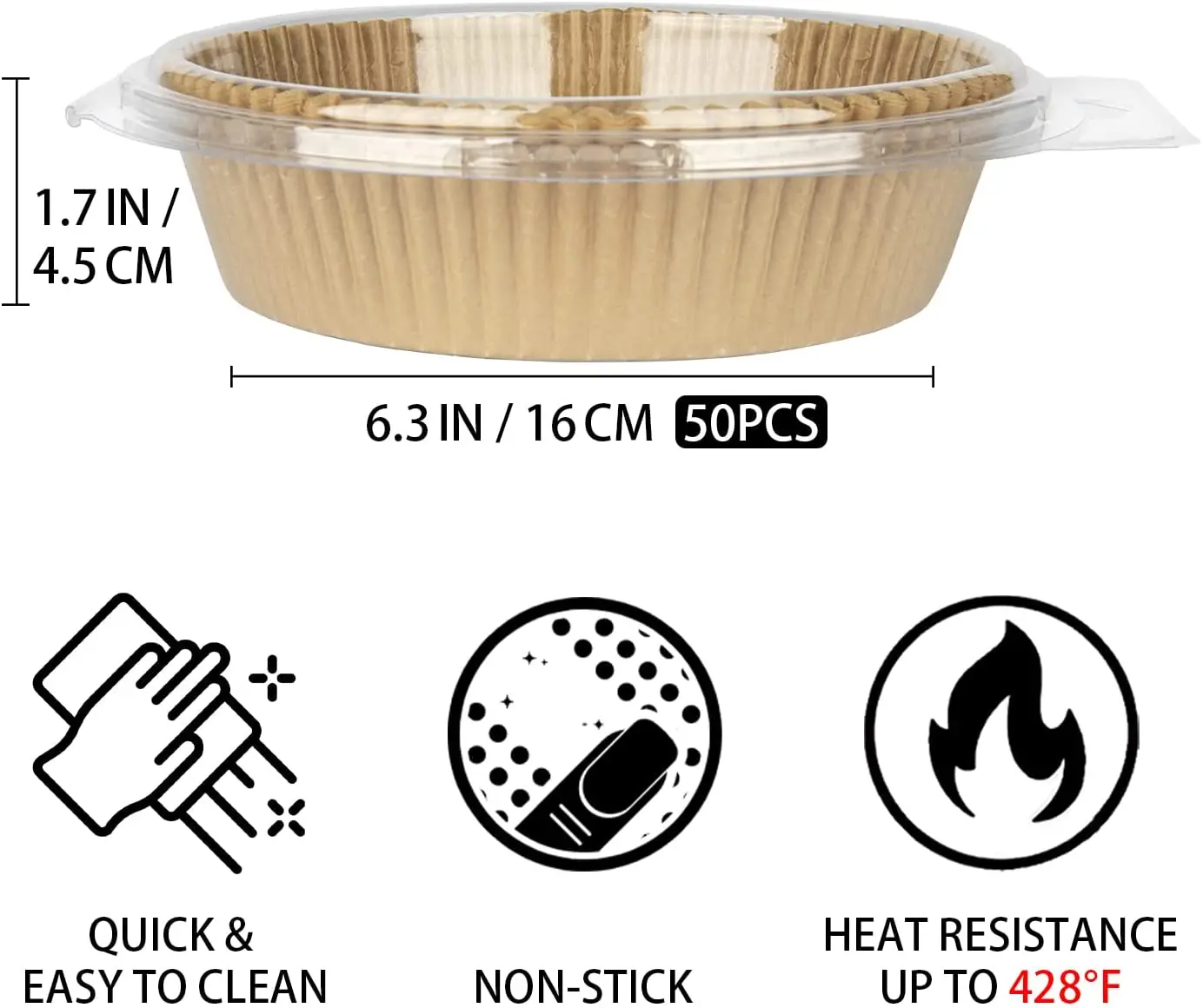 Xieli Unperforated Round Air Fryer Disposable Liner Nonstick Parchment Paper Sheets for Air Fryer Steaming Basket Baking Oven