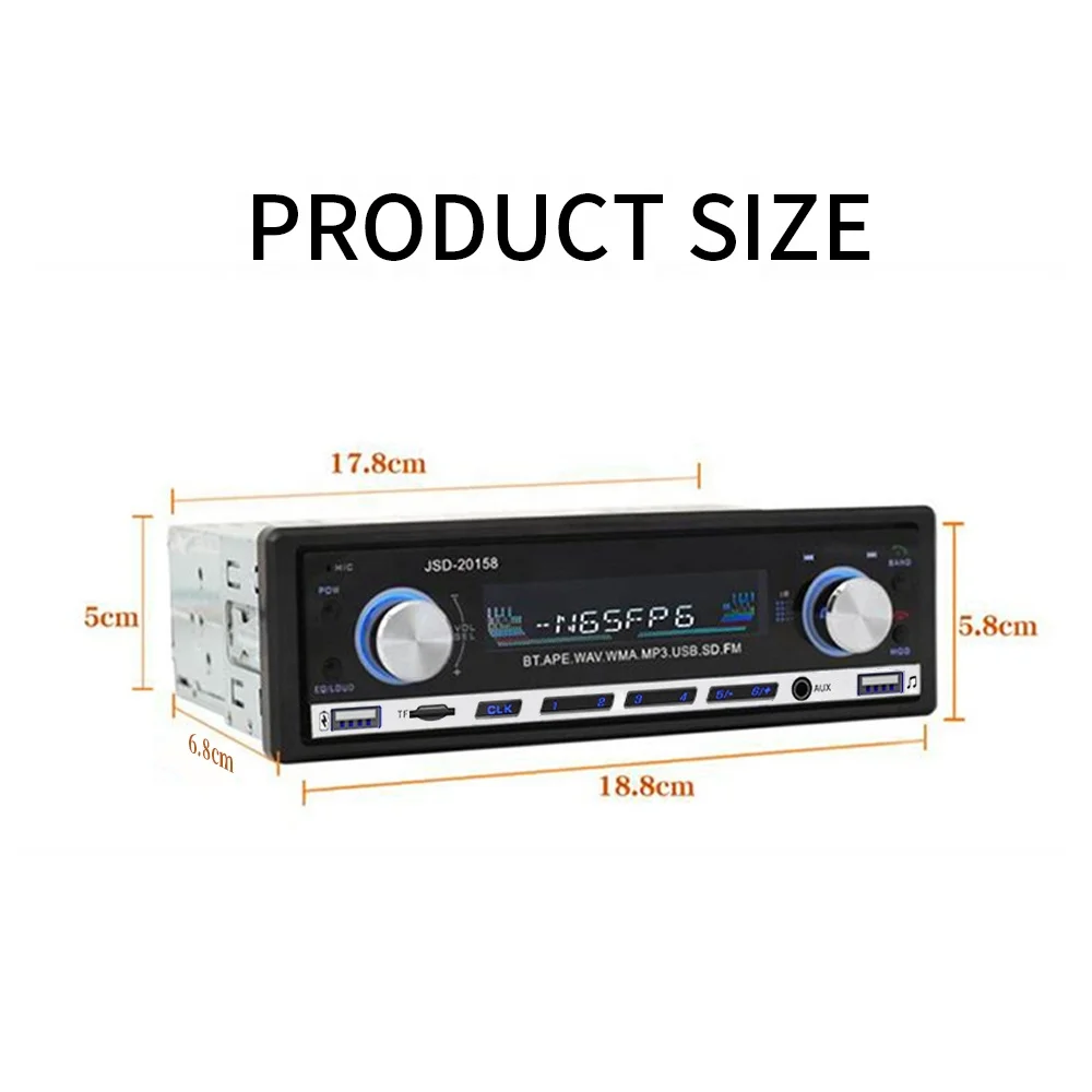 20158 Special Price Double Knob Double U Fast Charge Function Radio BT Multimedia Car MP3 Player