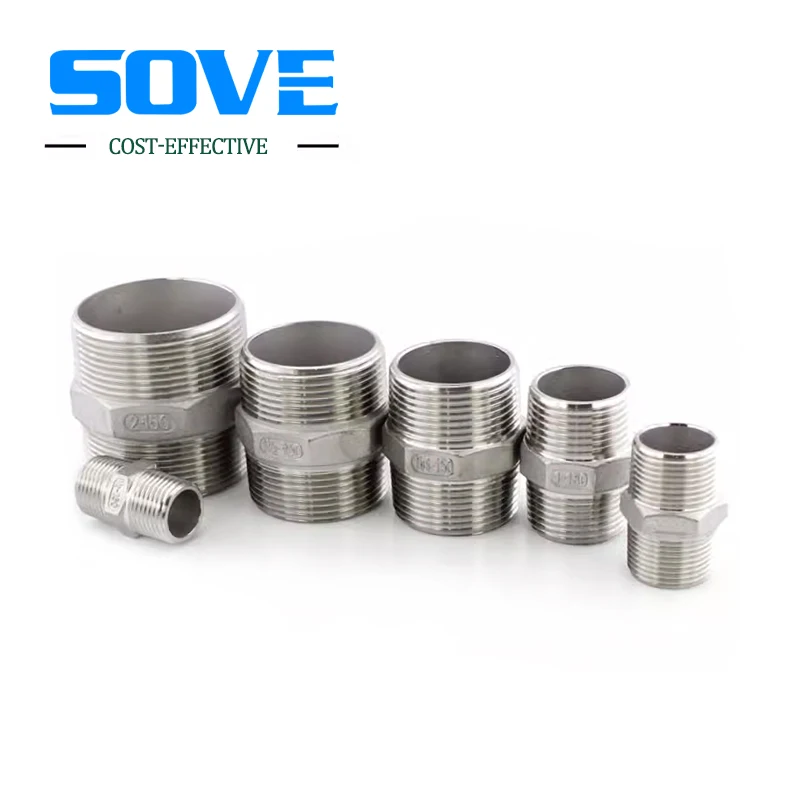 2024 new products 316 stainless steel male thread pneumatic parts kits hexagonal outer tooth inner joint to wire