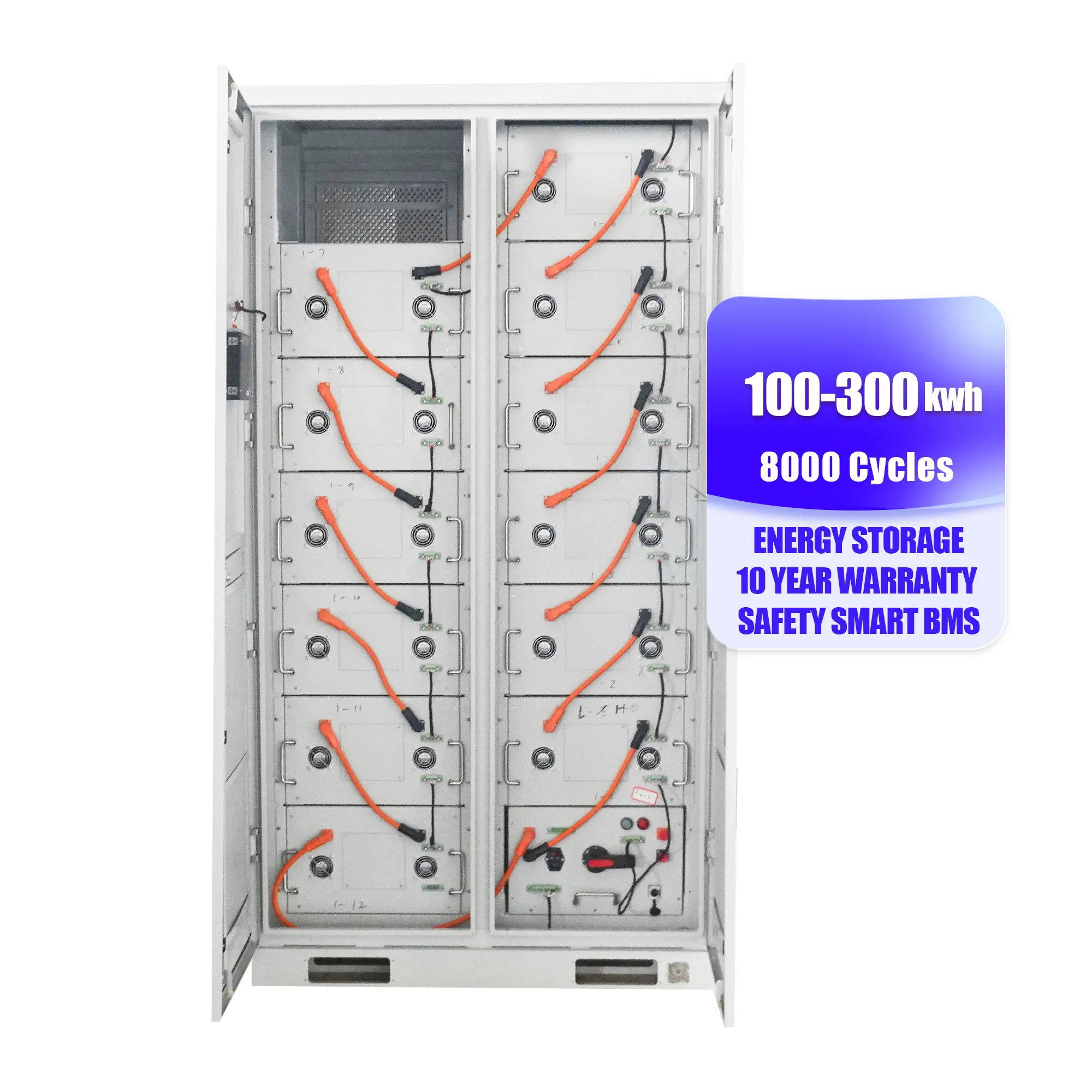 Outdoor LiFePO4 200kWh Storage Battery Energy Storage System 300kWh Battery Storage Container
