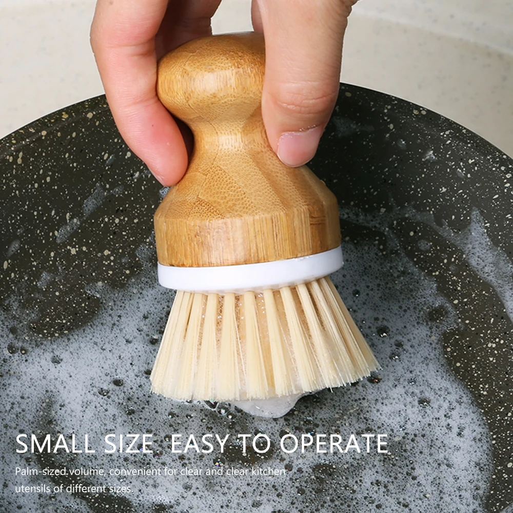 Kitchen Bathroom Tableware Cleaning Plant Based Bamboo Brush