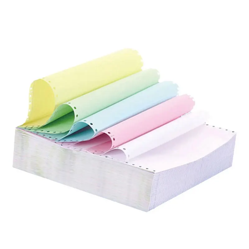 Factory 241mm 2 Ply 3 Ply Pink/ White/ Blue Computer Continuous A4 Sheet Ream Ncr Carbonless Paper