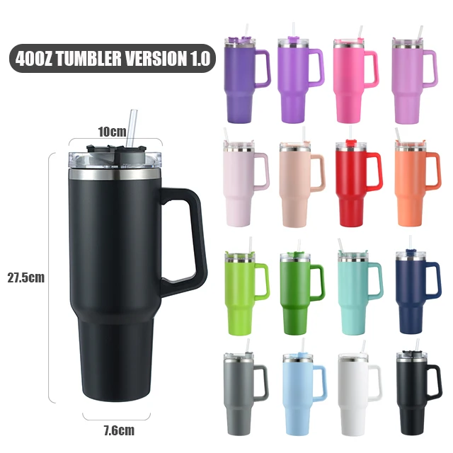 New Design Halloween 304 Double Wall Stainless Steel Insulating Cup 40oz Coffee Car Tumblers With Handle For Christmas Gifts