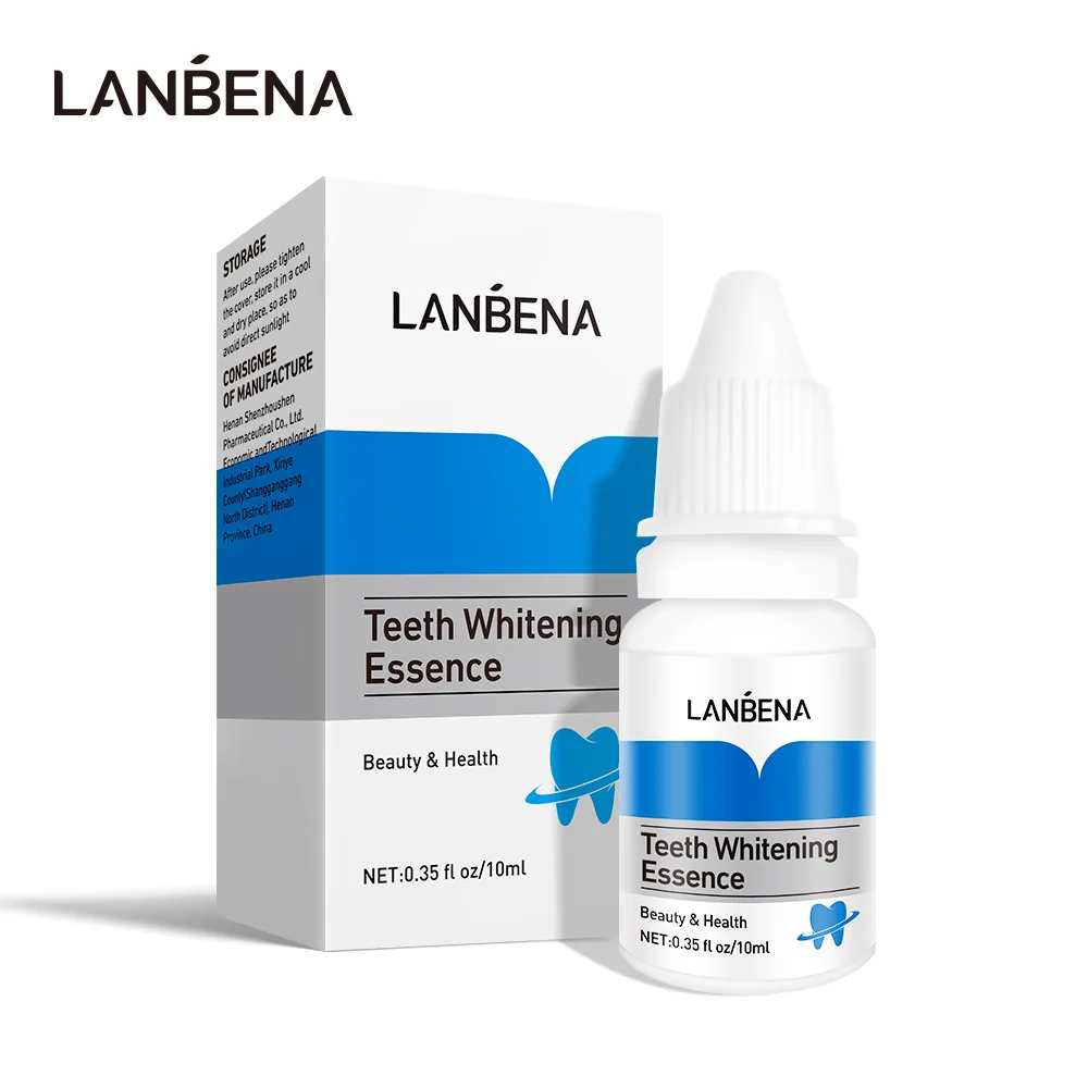LANBENA 10 мл отбеливающая эссенция для зубов сильная сила очистки и защиты полости рта силиконовый пластиковый материал домашнего использования