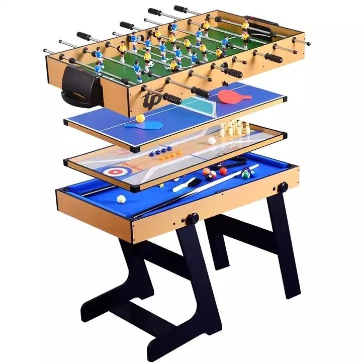 Folding Multi Game Table Tennis Billiards Entertainment Pool Table Wholesale Mini 5 in 1 Unisex Table Football Customized Color