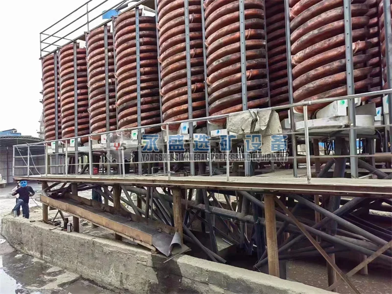 China Chrome iron ore spiral separation machine ilmenite iron ore spiral chute mineral separator manufacturer for sale