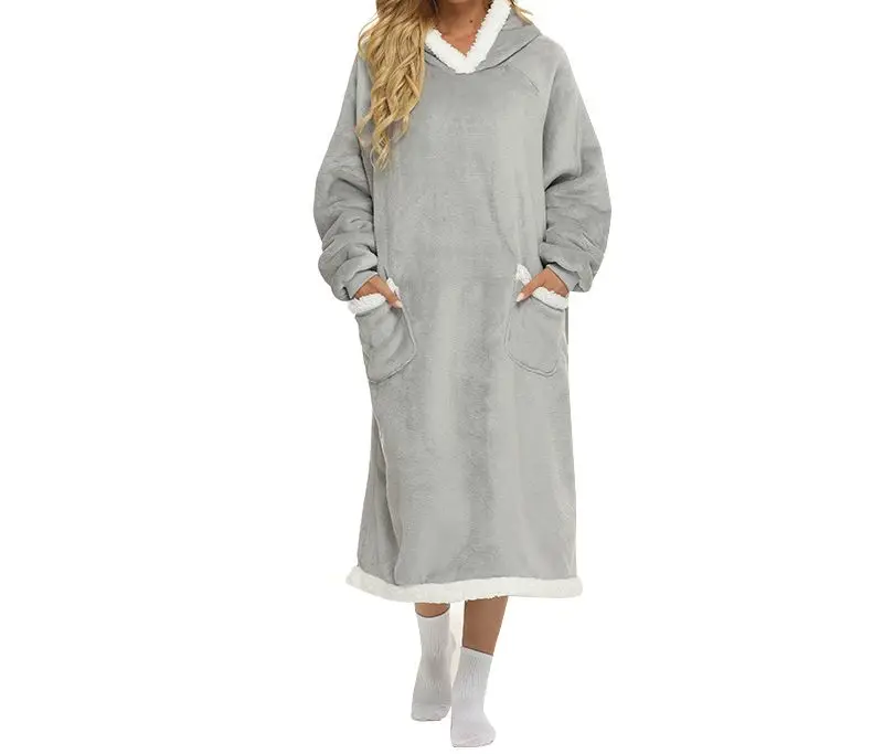 Dynamics Blanket Hoodie Dropshipping Flannel Hoodie Oversized Pocket Blanket Kids Jumper Fleece Long Sleeve Hooded Sweatshirt