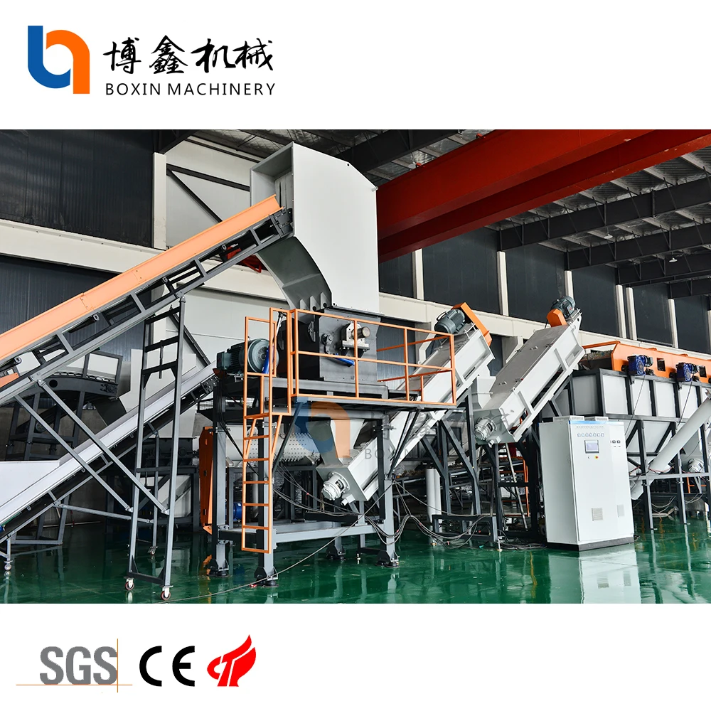 BOXIN 2000kg/h waste plastic film/bags washing plant with high efficiency
