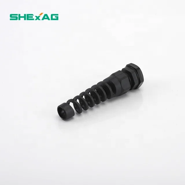 SH-BDM-28-FZW Metric/PG Black/Light Grey Plastic Strain Relief Waterproof Nylon Cable Gland IP68