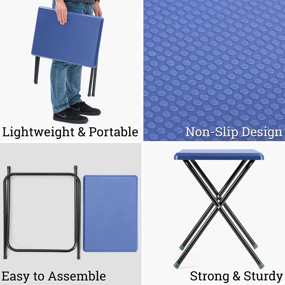 Lightweight Plastic Small Folding Camping Table For Outdoor Picnic Barbecue Beach Garden Caravan