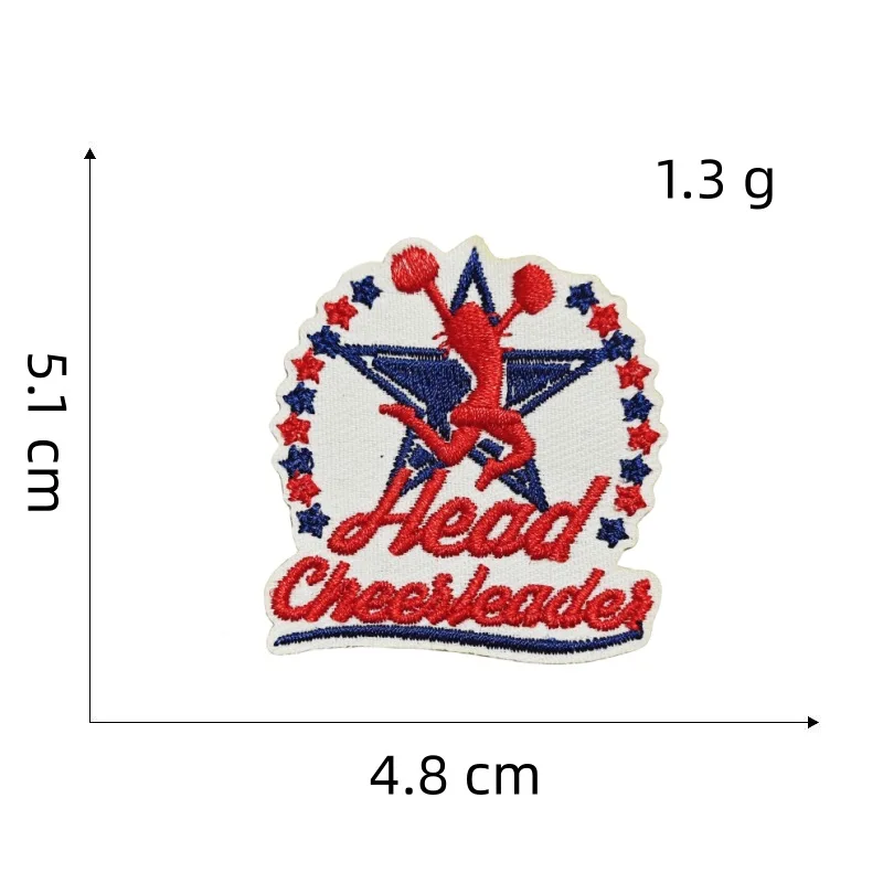 Cheerleading sports twill handmade embroidery iron-on cheer patches