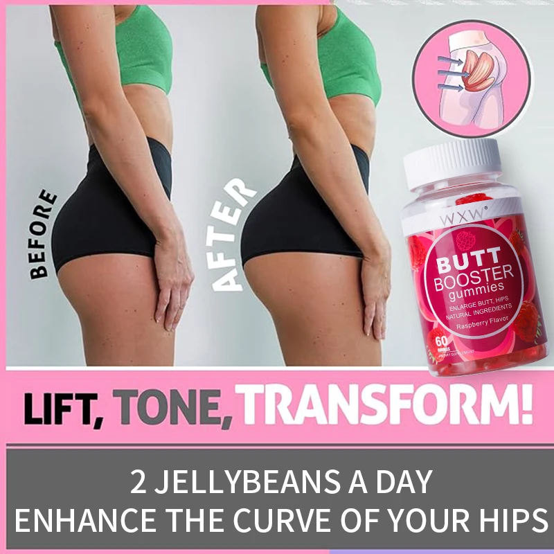 Stock WXW Butt Booster Gummies Hip and Butt Enlargement Gummies Hip Lifting Butt Enhancement Buttock Booster Gummies
