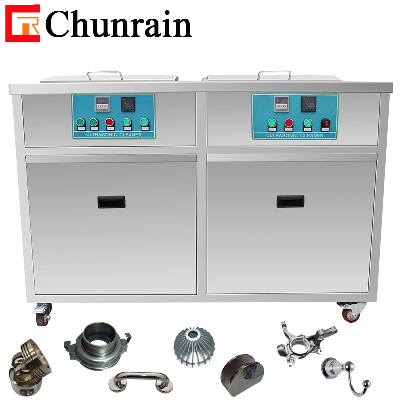 Dual Tank ultrasonic cleaner machine with cleaning and drying CR-2090GH 560L