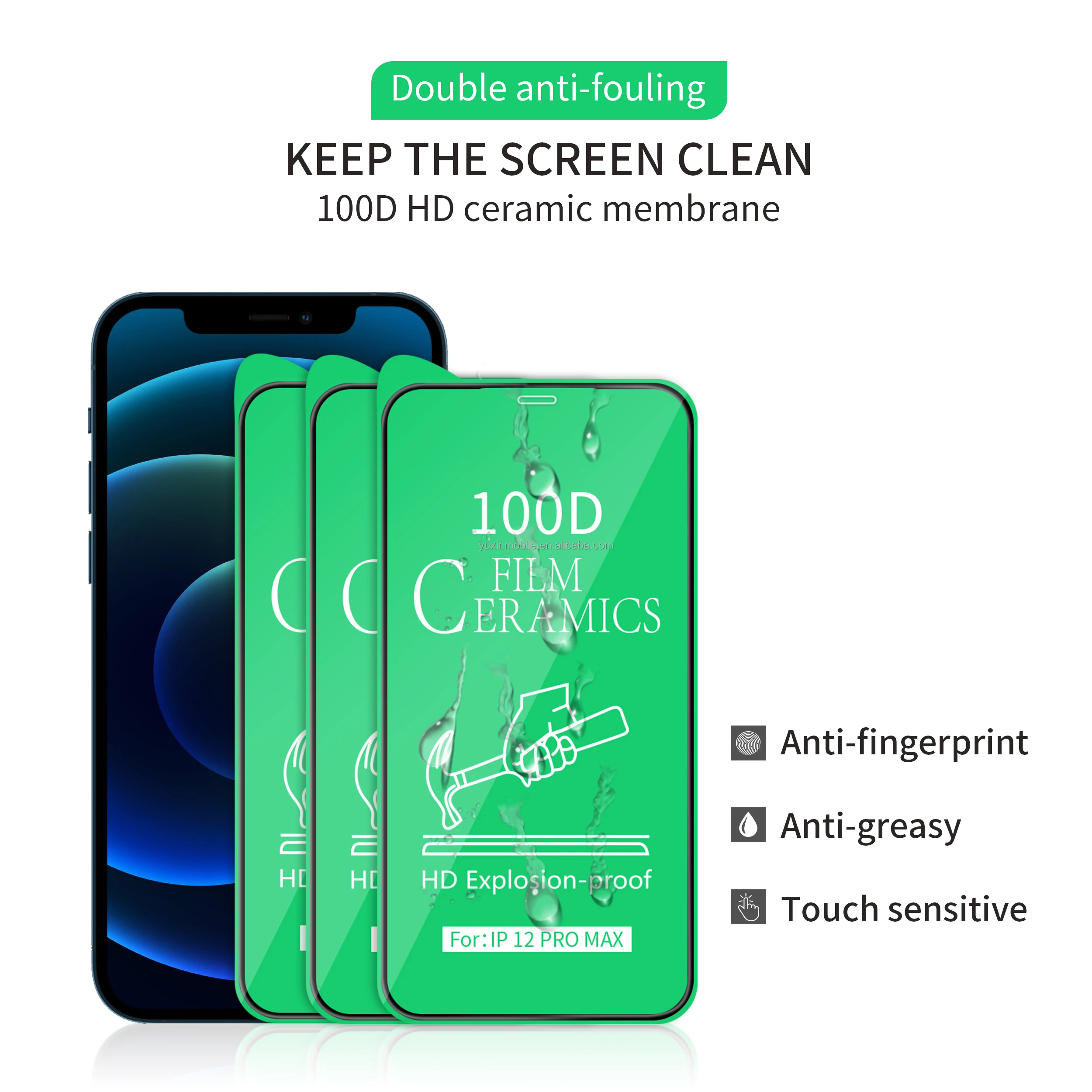 100D Film Matte Glass Mica Pantalla Nano Note Ceramics 3D Protective 12 Tempered  Ceramic Screen Protector For Iphone Samsung