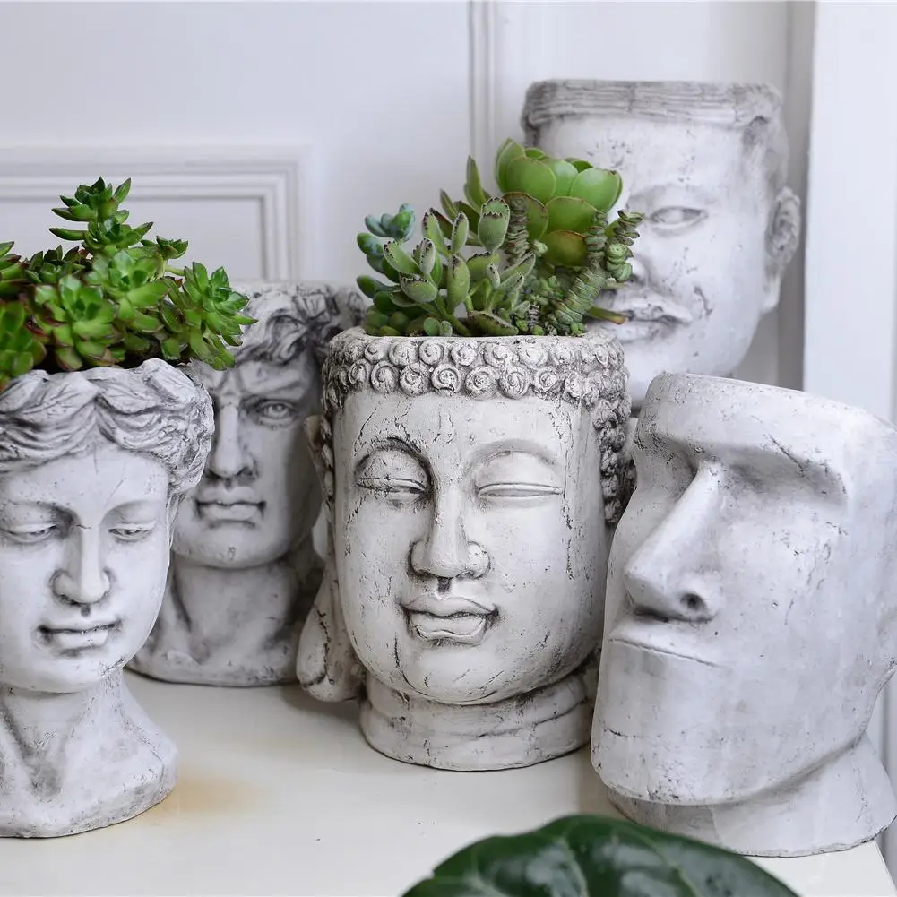 Hot Sale buddha head flower pot with good quality and low price