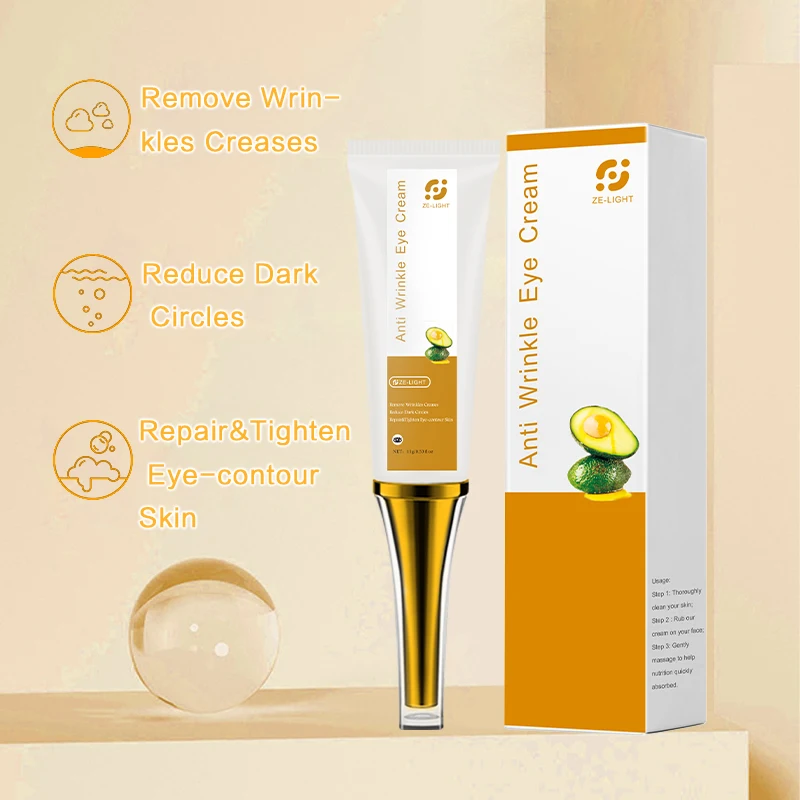 Ze Light Private Label Eye Bag Removal Firming Dark Circles Remover Repair Under Eye Circle Cream Anti Wrinkle Aging Eye Cream