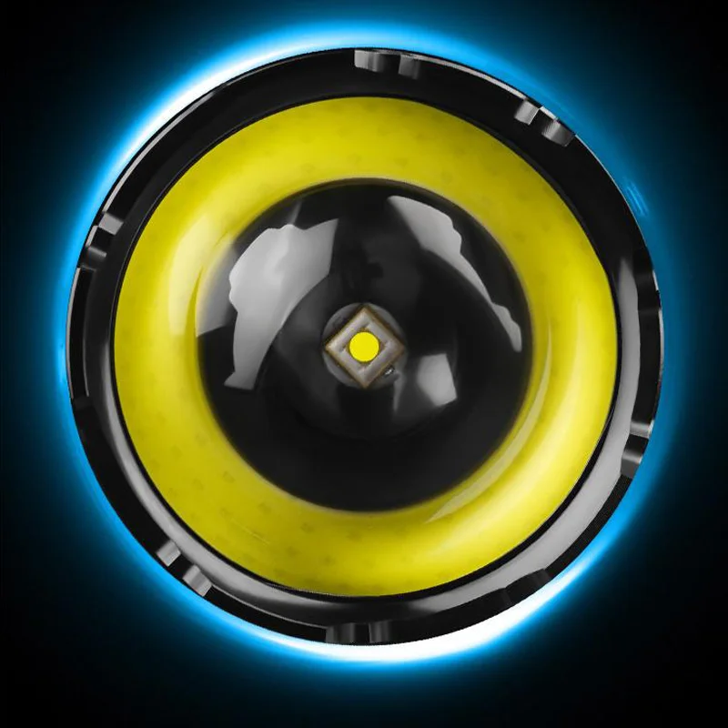 100000 High Lumens Rechargeable LED Flashlight Waterproof Tactical Handheld Large Flash Light Cob Light Source IP65 Emergencies