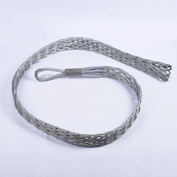 16-20mm single eye wire mesh grip cable grip cable pulling sock