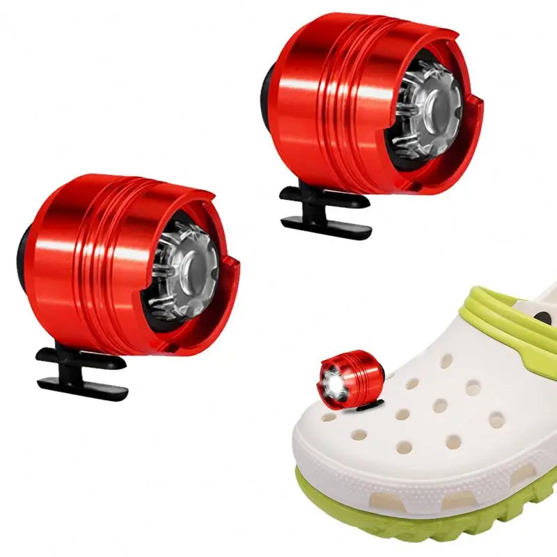 wholesale Headlights for hole shoes LED shoe Lights Waterproof Alligator HeadLight for led light up clog shoe metal headlights