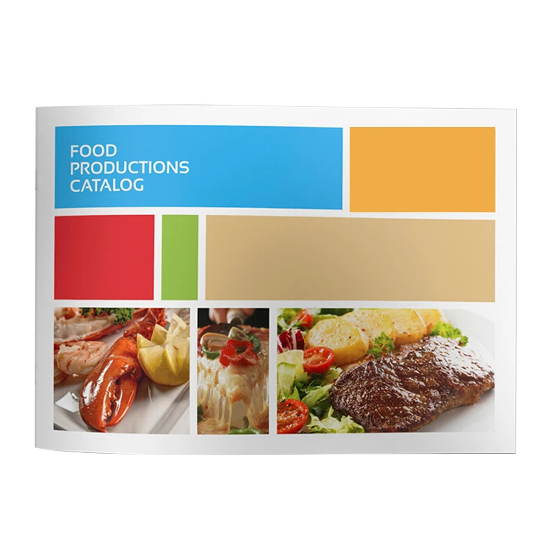 Custom Design Food Products Catalog Brochure Printing Saddle Stitching booklet