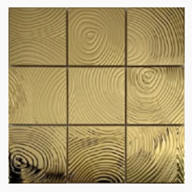 factory manufacture distributor retailer pvd coating square metallic mix laminated 201 304 316l stainless steel metal mosaic for