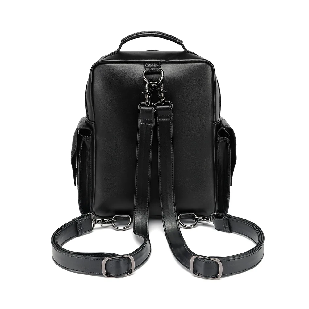 Custom Treding 3D Skull Personalized Pu Leather Backpack School Bag Halloween Outdoor Bag Laptop Schoolbag For Teenagers