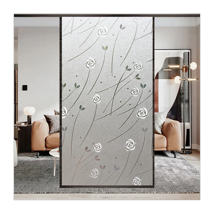 High Quality Privacy Decorative Film Waterproof Self Adhesive Frosted Glass Film Static Window Film