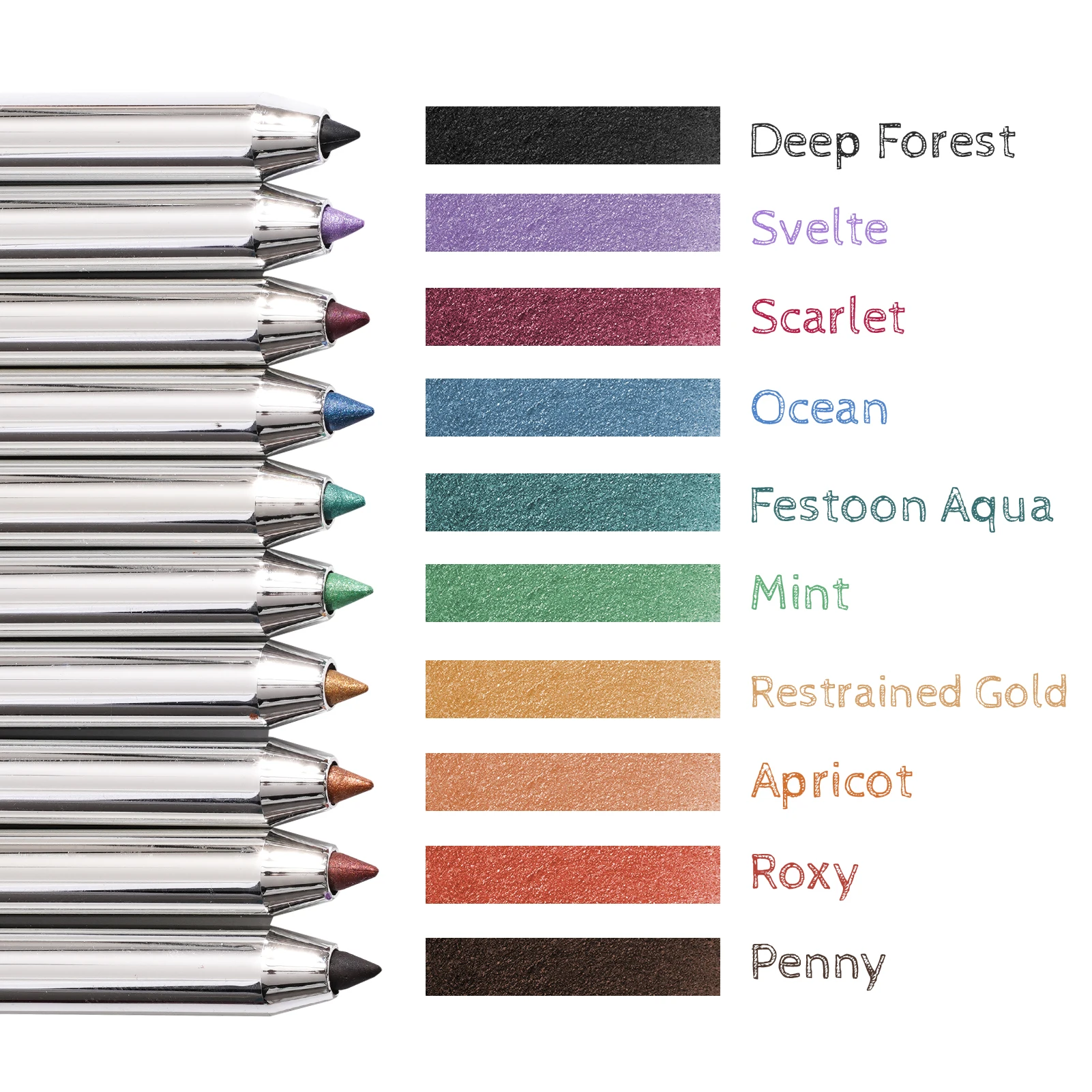 Longlasting Quick Drying Magic Pen Private Liquid Glitter Matte Waterproof gel eyeliner rebrand kajal eyeliner cusdtomisation