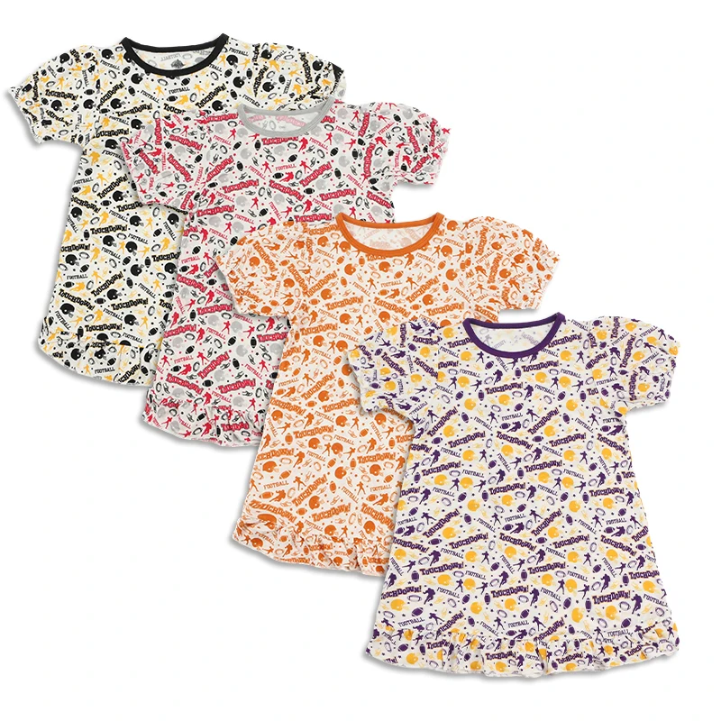 organic bamboo kids dresses short sleeve girl dresses custom clothes children girls jersey dress for child clothing