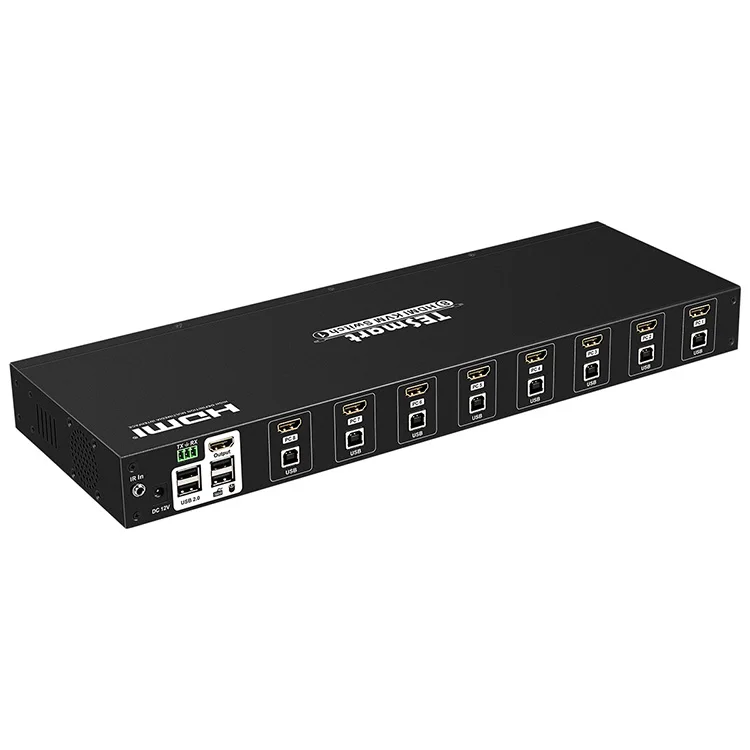 3840x2160@30Hz IR remote control 8x1 HDMI  KVM switch supports USB 2.0 hub and keyboard /mouse