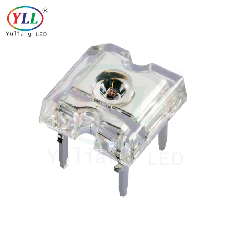 Epistar чип 4 pin 3 мм 45 60 120 градусов Красный Желтый Piranha светодиод для стоп-сигнала поворотника автомобильного освещения