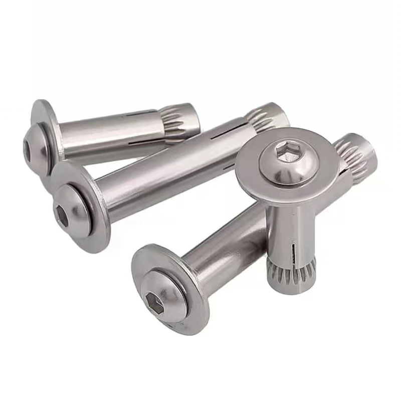 M6 M8 Stainless Steel Plain Polishing SS304 316 316L A2 A4 70 80 Hex Socket Round Head Pan Button Sleeve Anchor Bolts