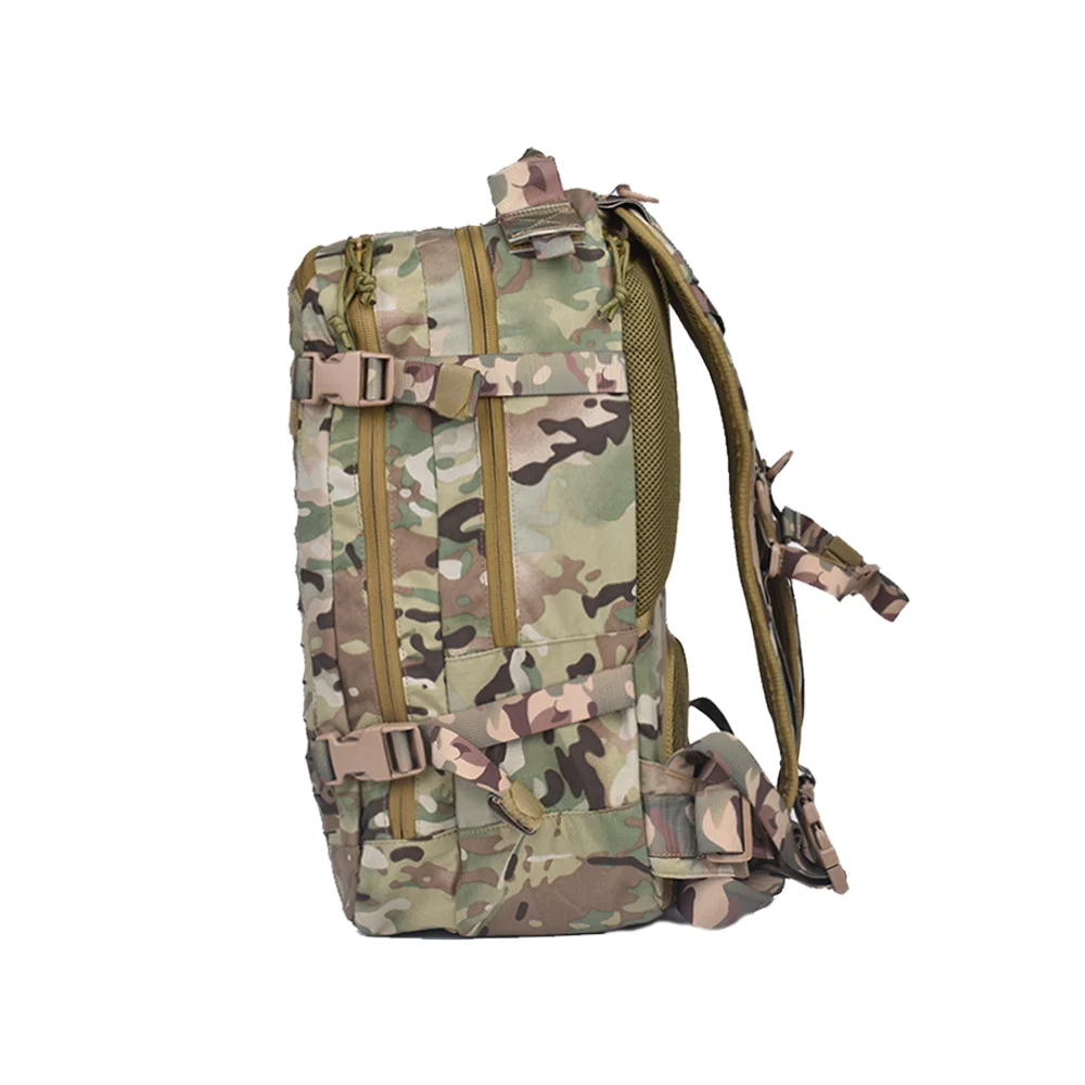 500D Nylon Waterproof Tactical Backpack for Hiking Outdoor Sports Mountain Hunting & Adventure Solid Color Polyester Lining