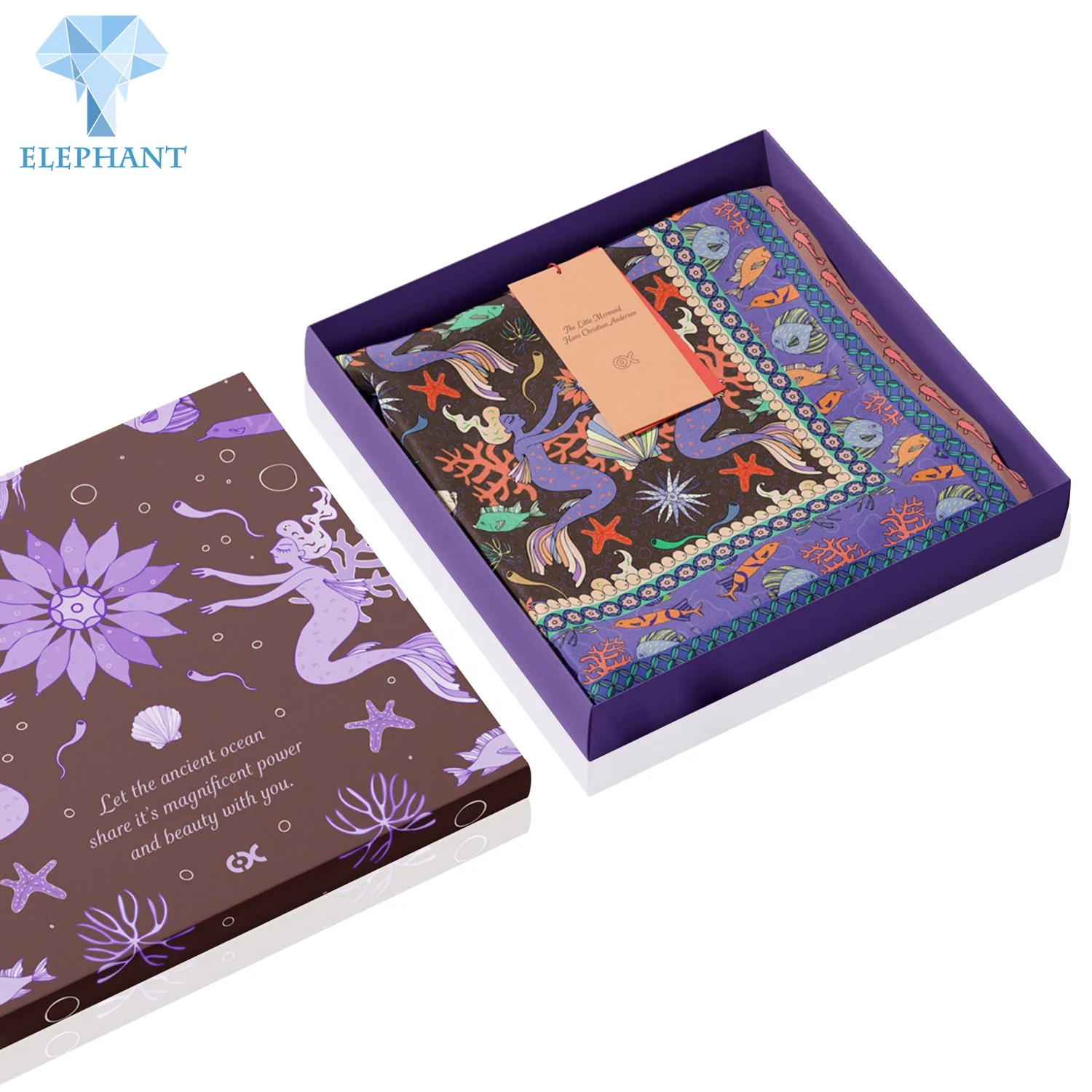 Custom Logo Printing Personalised Eco Friendly Scarf Hijab Gift Packaging Box