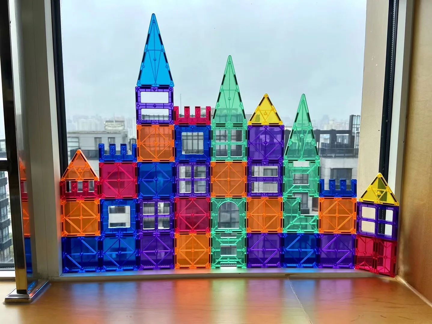 High Quality Factory Children Magnetic Tiles 3D Clear Blocks Construction Educational Magnet Building Block Tiles Toys For Kids