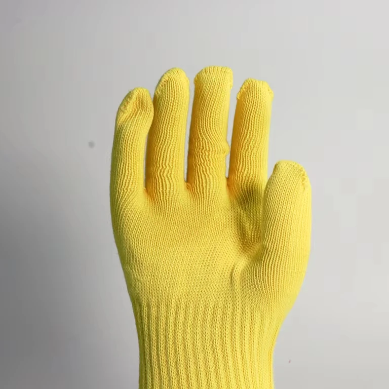 Grade 4 Yellow Work Safety Gloves Anti-Cut & Fireproof Cut-Resistant Aramid Heat-Insulated Hand Protection
